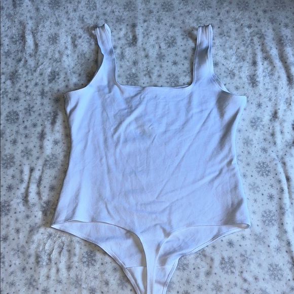 White Square Neck Abercrombie Bodysuit - Picture 2 of 4